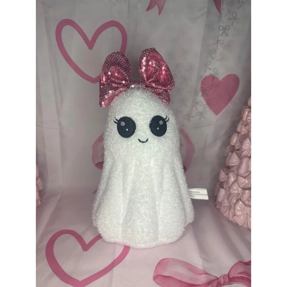 Coquette Pink Bow Ghost